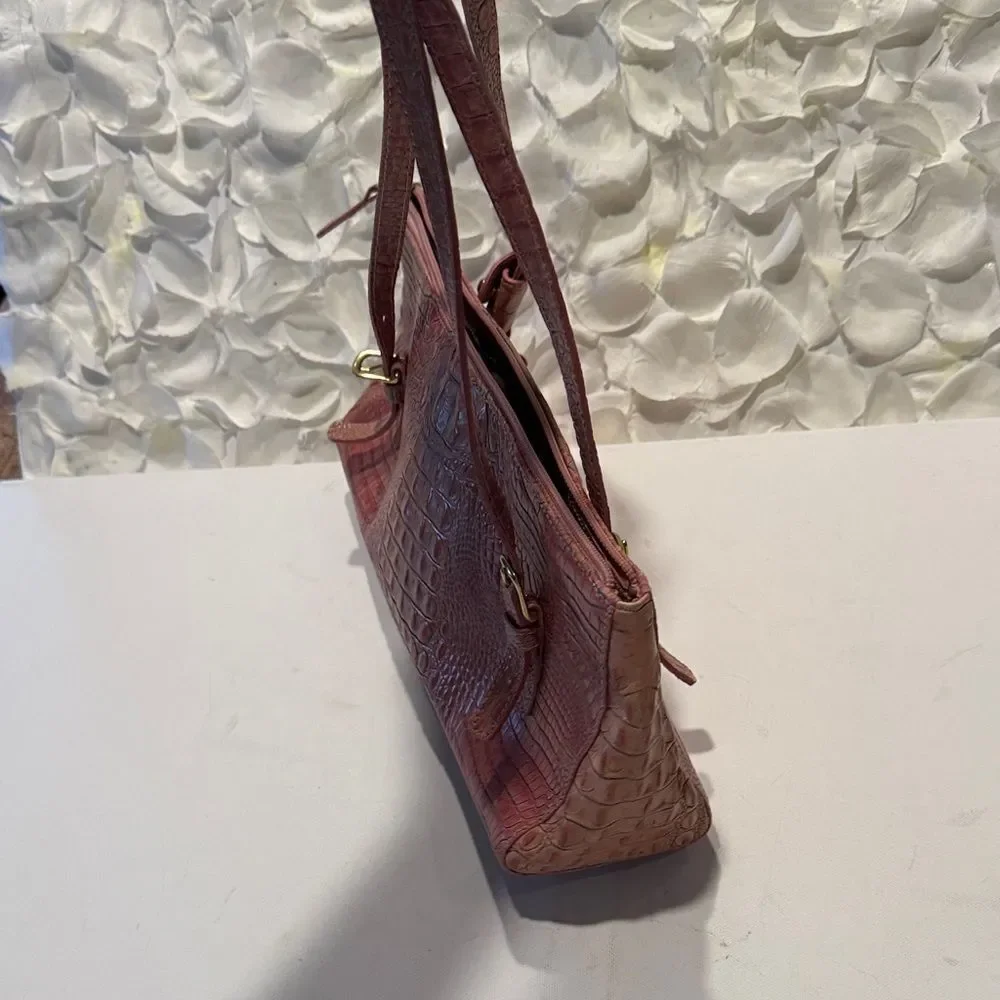 Brahmin Rose Embossed Shoulder Bag
